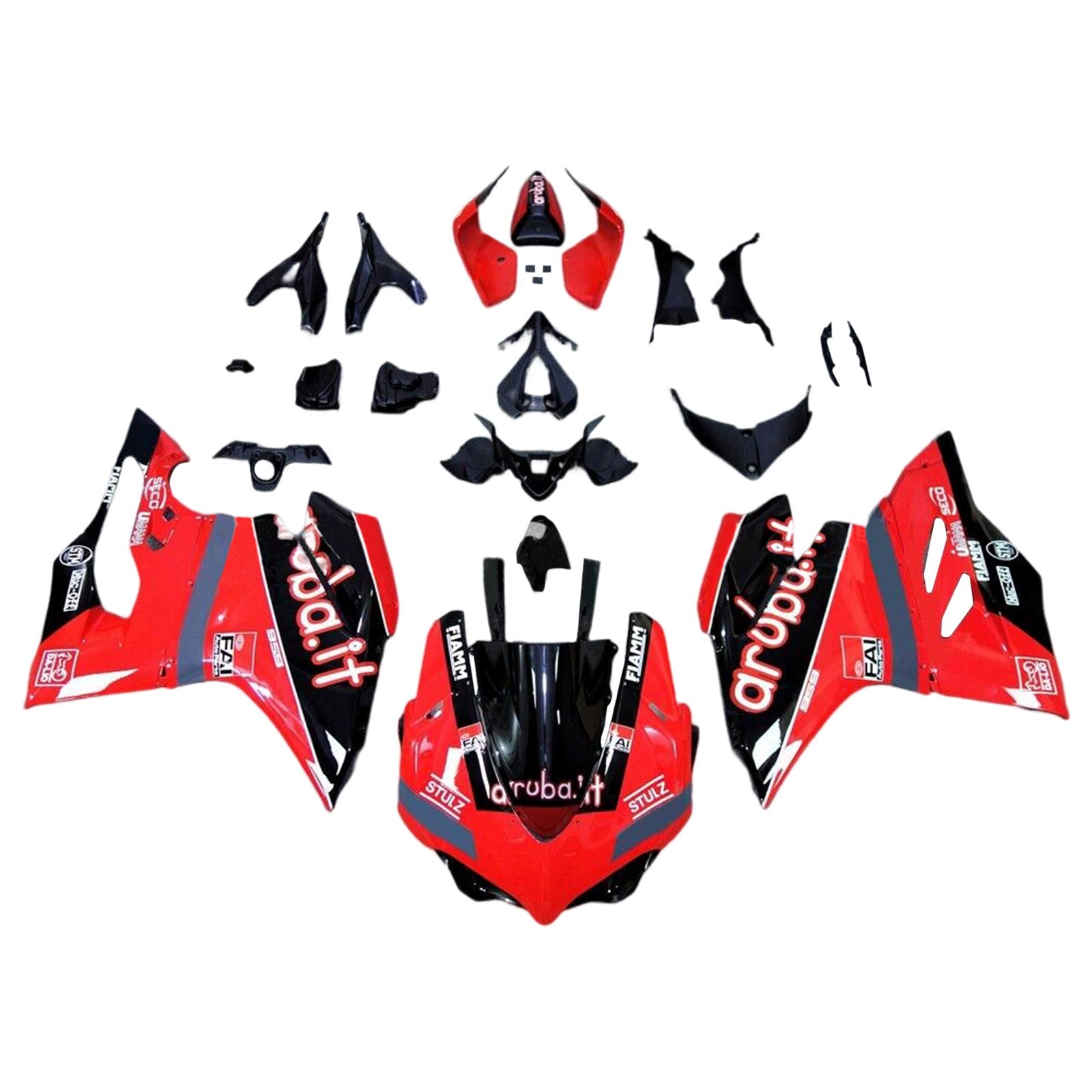 Amotopart 2015-2020 Ducati 1299 959 Kit de carénage rouge Style2