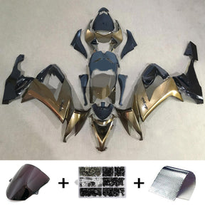 Amotopart Verkleidungssatz für Kawasaki ZX10R, Gold, 2008–2010