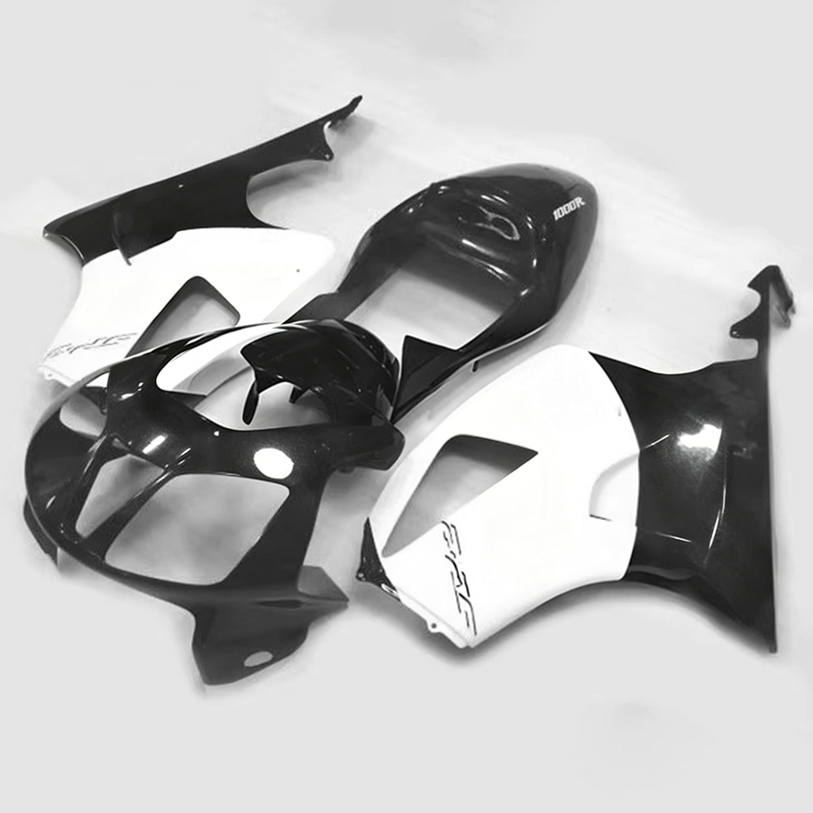 Amotopart 2000-2006 Honda VTR1000 RC51 White/Black Fairing Kit