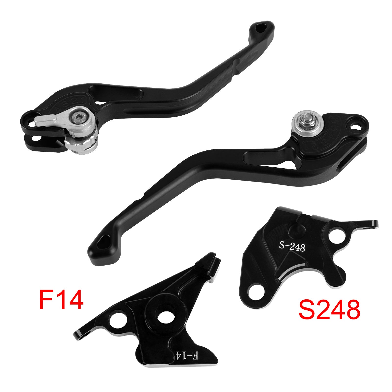 Suzuki GSXR600 750 DL650 GSR600 Silver NEW Short Clutch Brake Lever