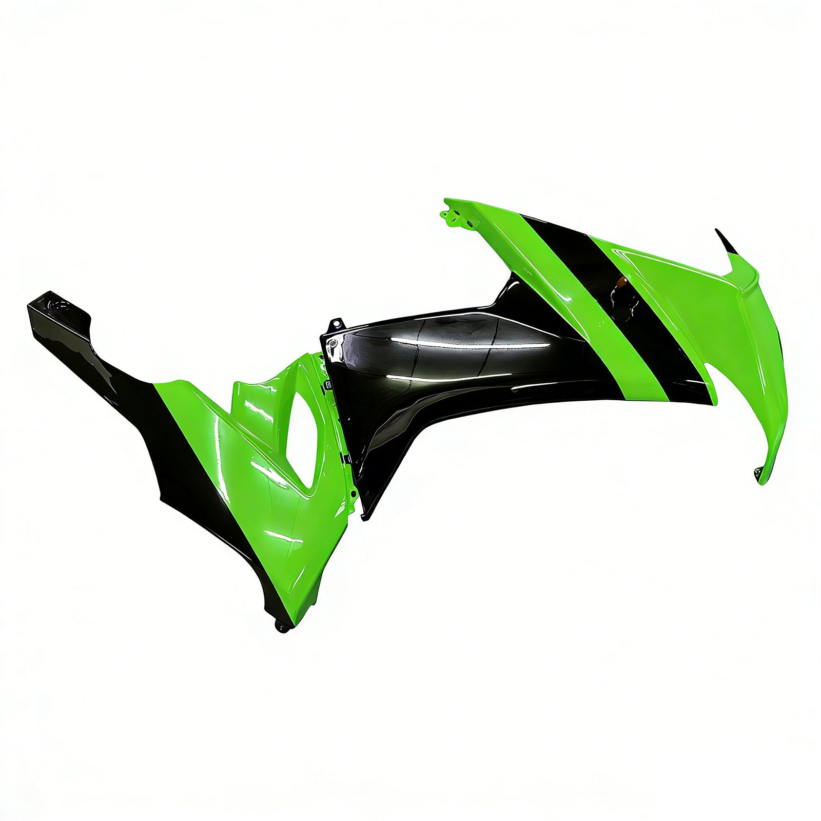 Amotopart 2008-2010 Kawasaki ZX10R Green Black Fairing Kit