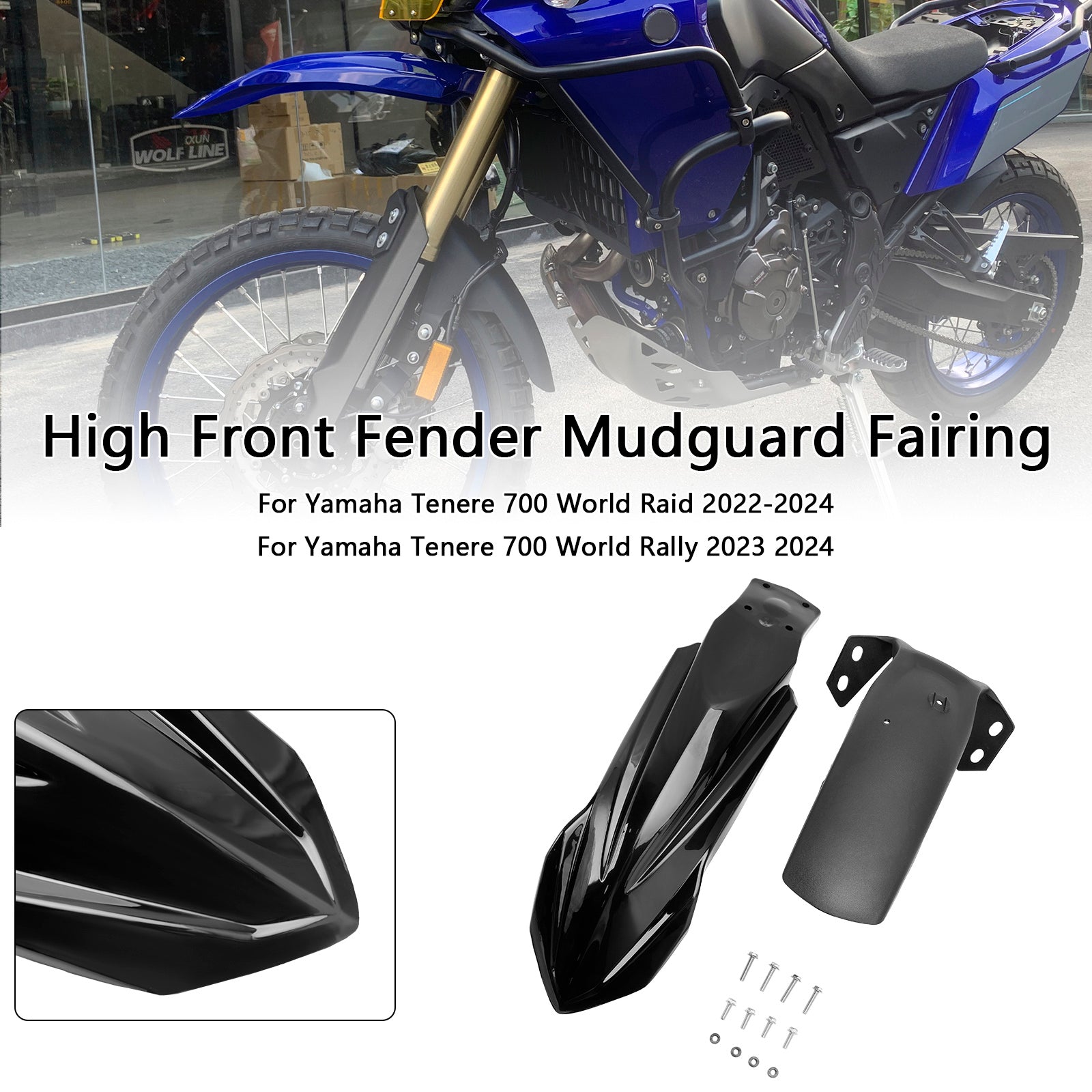 2019-2024 Yamaha Tenere 700 High Front Fender Mudguard Fairing