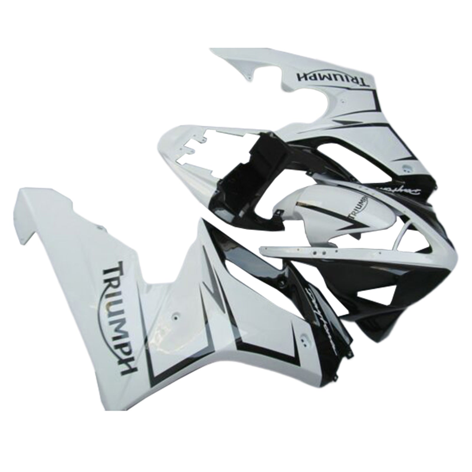 Amotopart 2006-2008 Triumph Daytona 675 Kit de carenado blanco y negro Style5