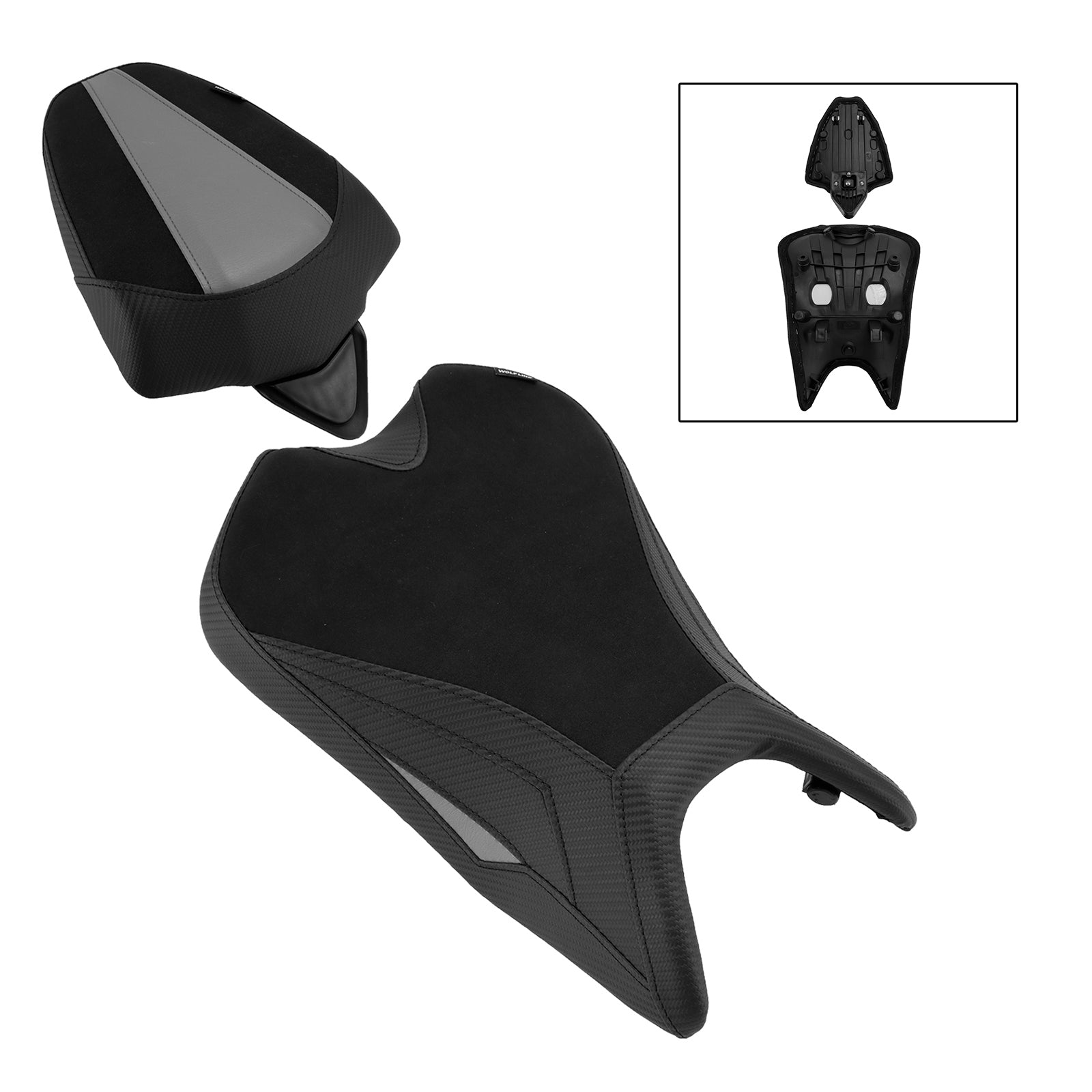 2024-2025 Aprilia Rs457 Rs 457 Voorzijde&REar Raider passagierskussenset grijs