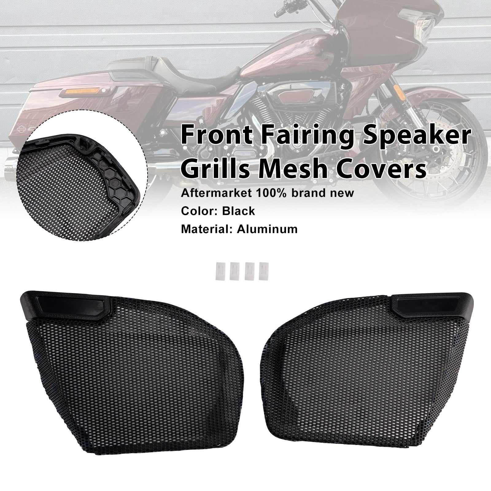 2023-2025 CVO Road Glide Front Fairing Speaker Grills Mesh Covers