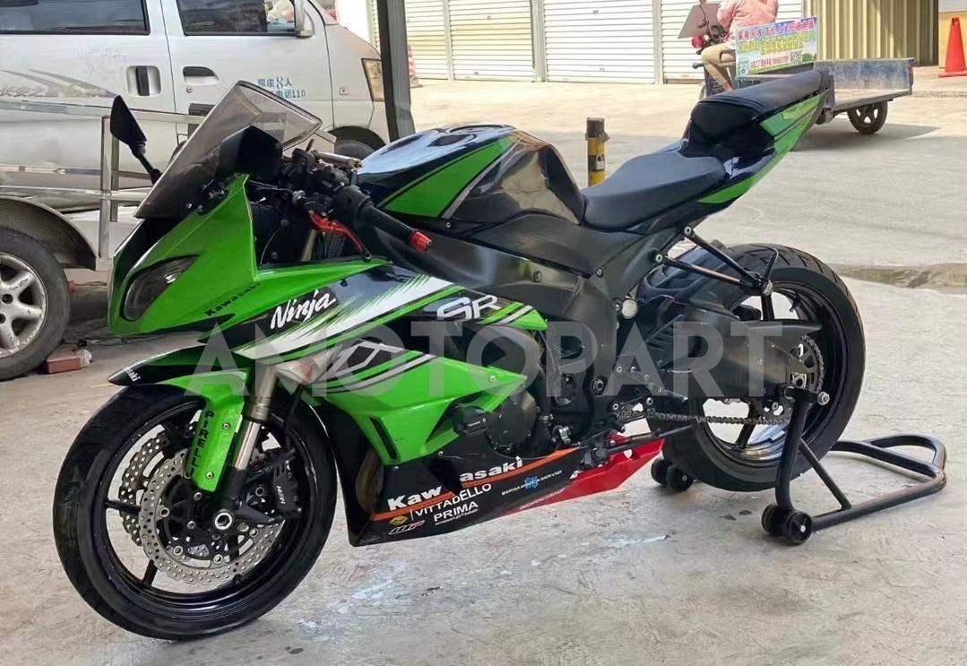 Kit carena Amotopart Kawasaki 2009-2012 ZX6R 636 Verde Style7