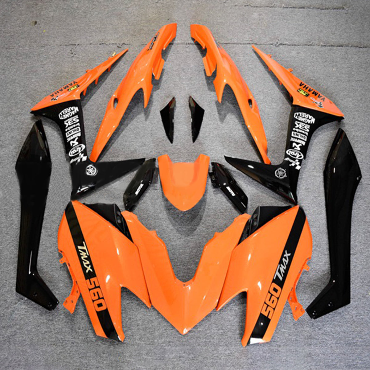 Amotopart 2017-2018 Yamaha T-Max TMAX530 Fairing Orange&Black Kit