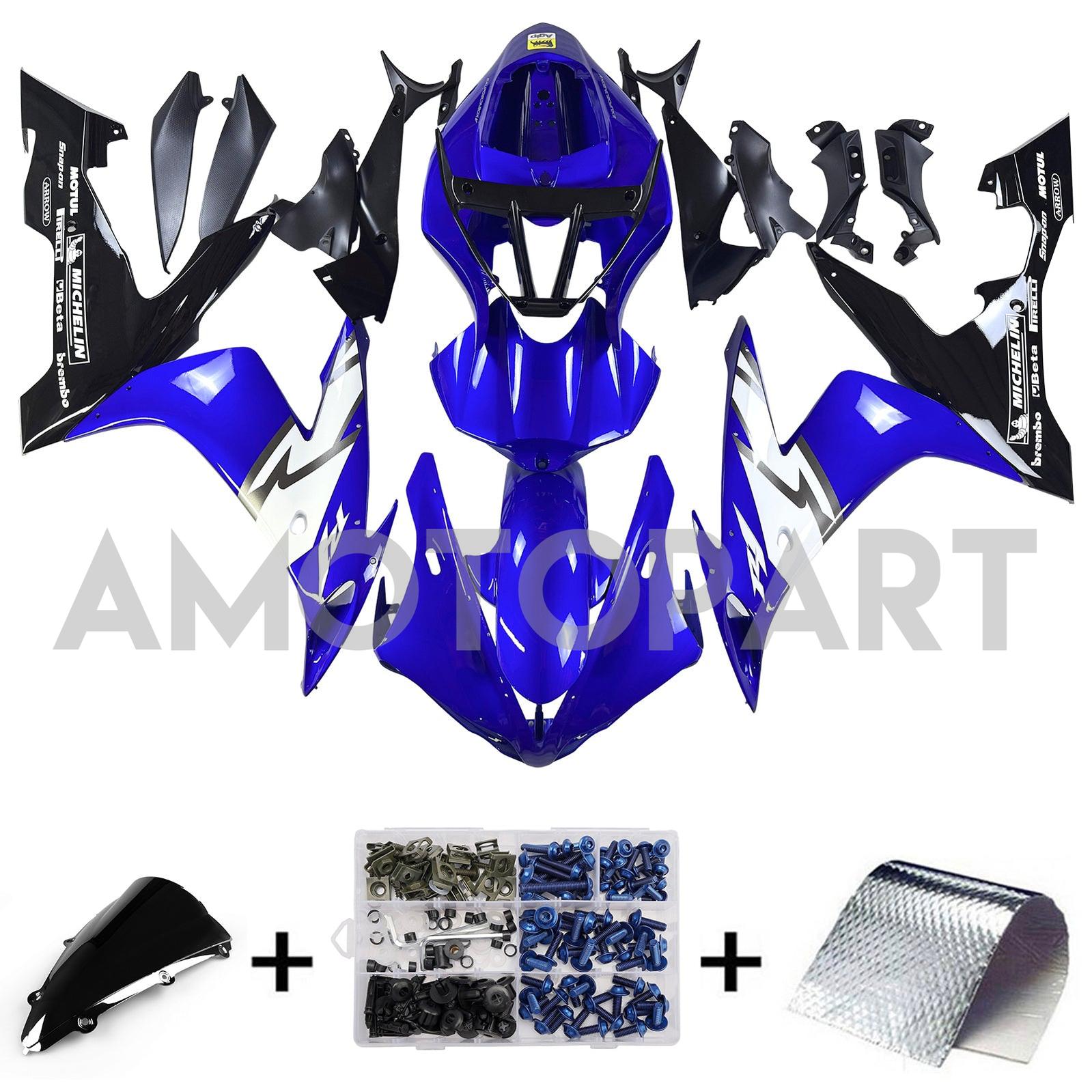 Amotopart 2004-2006 Yamaha YZF 1000 R1 Blue White Black Fairing Kit