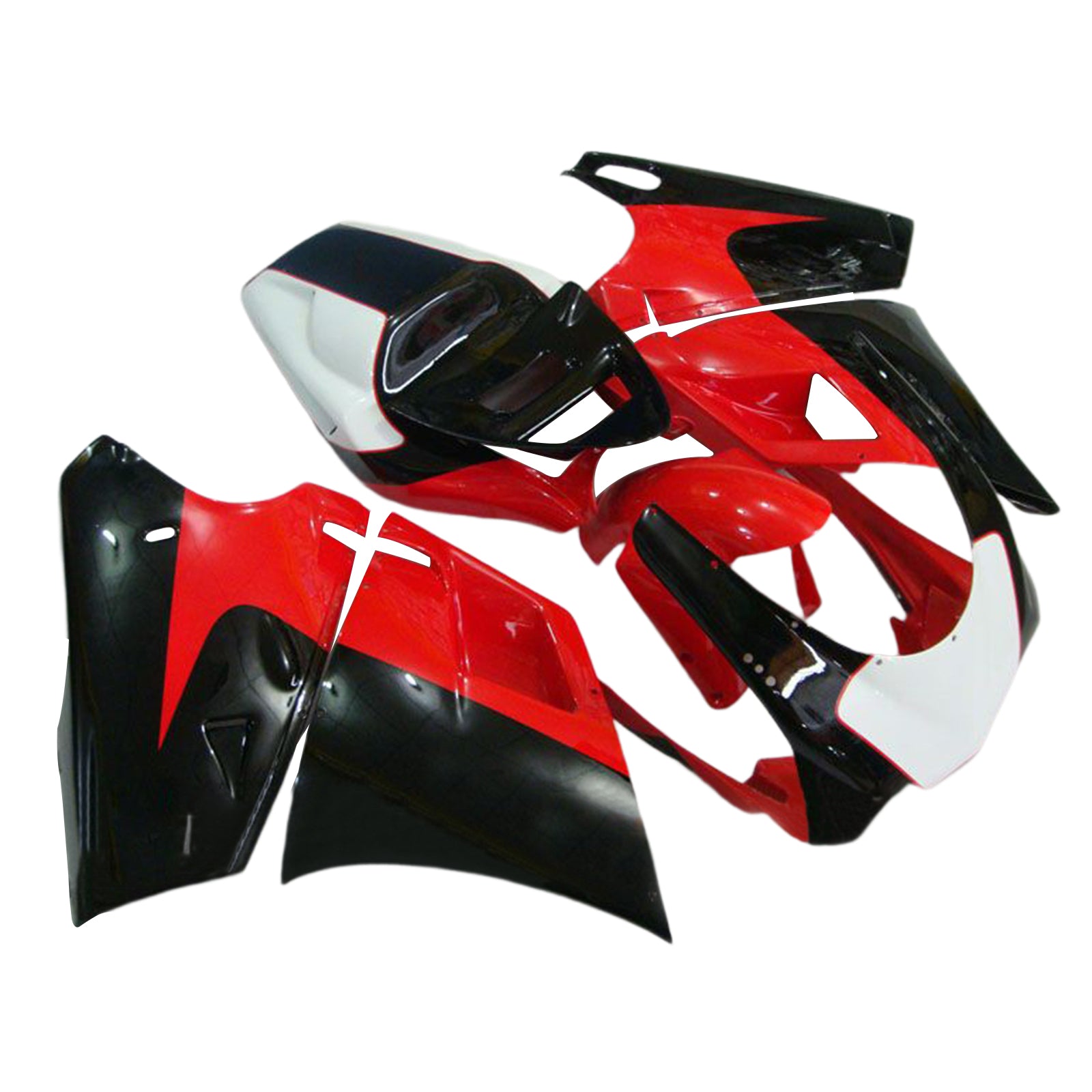 Amotopart Ducati 996 748 1996-2002 Kit de carenado rojo y negro Style1