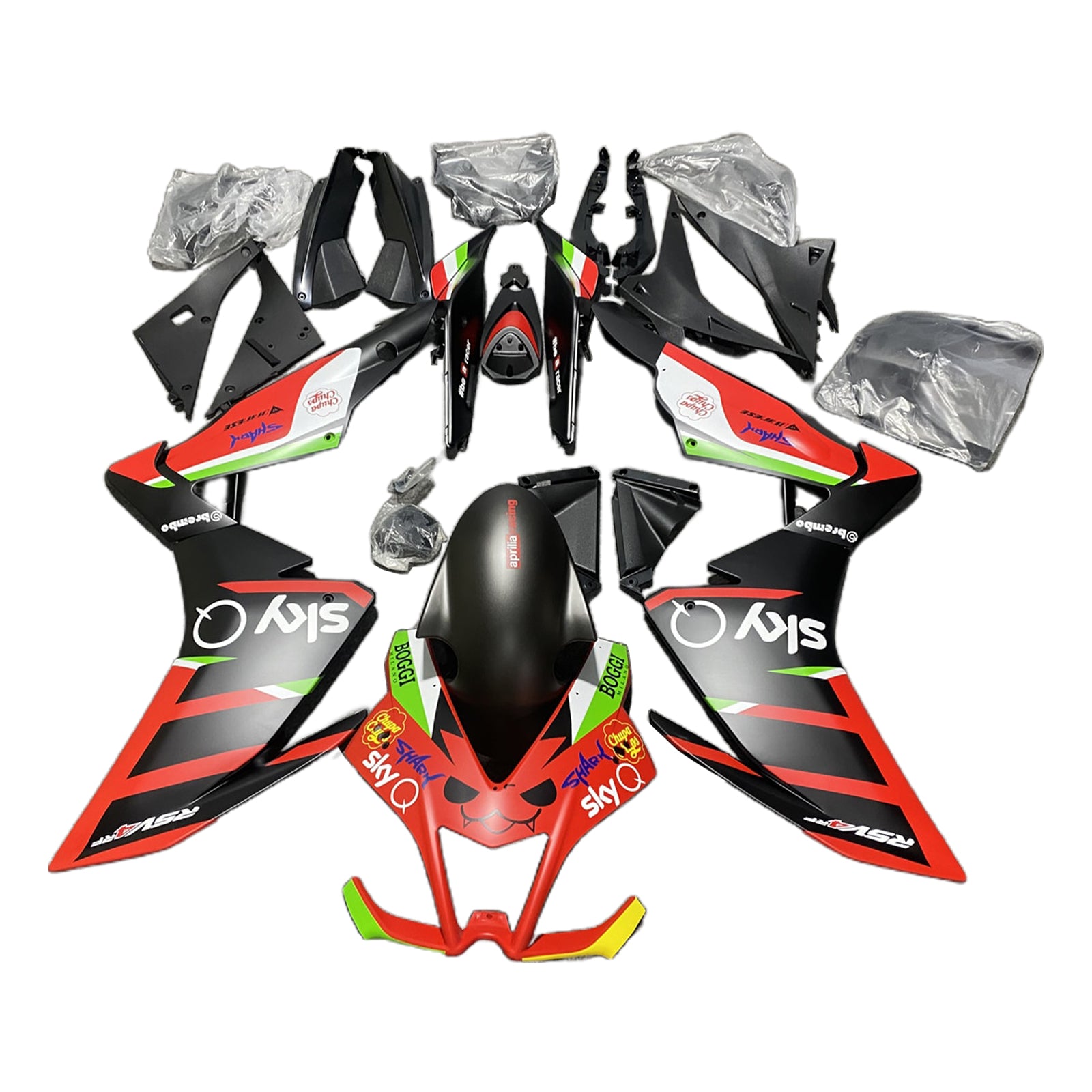 Amotopart 2009-2015 RSV4 1000 Aprilia Red&Black Style5 Fairing Kit