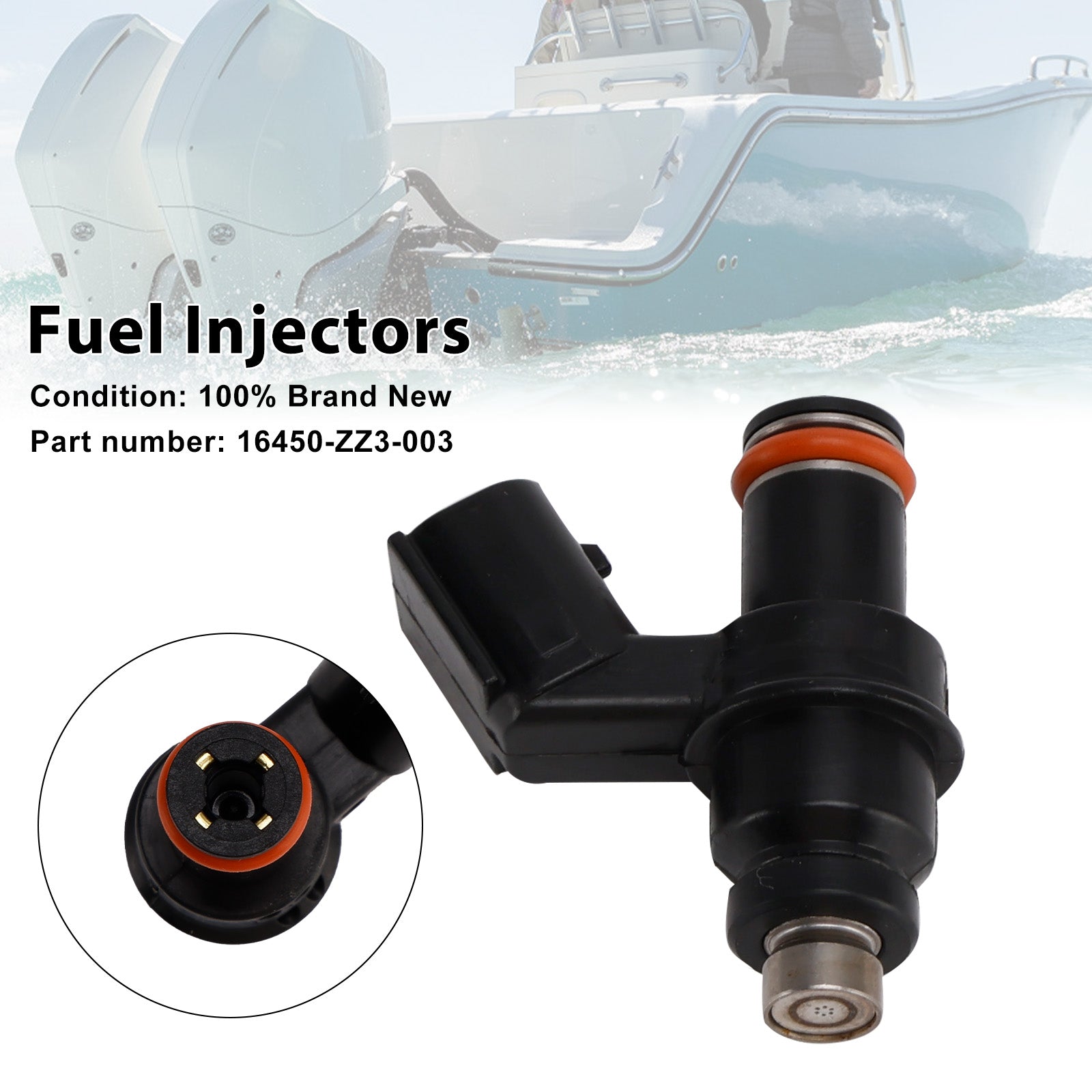 Honda Outboard 1998 60HP BF60A Fuel Injectors 16450-ZZ3-003