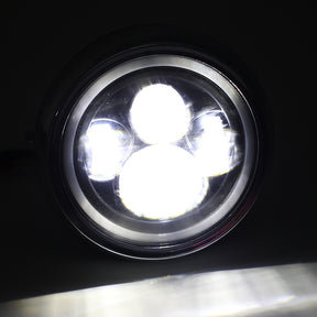 Proiettore LED rotondo per fari moto Cafe Racer Cruiser Bobber Custom da 7 pollici