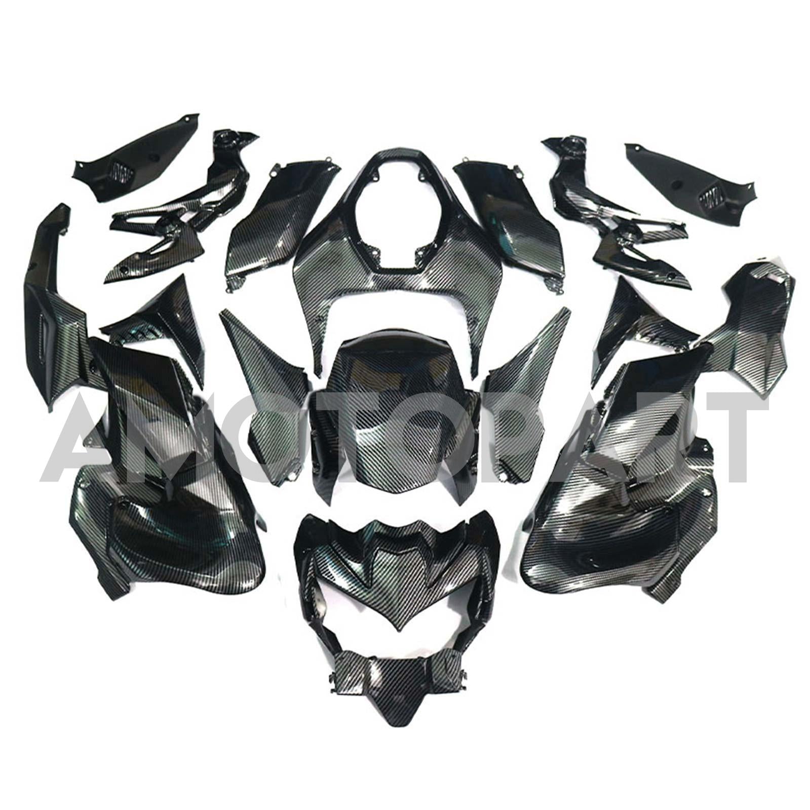Amotopart 2020-2024 Z900 Kawasaki Carbon Fiber Pattern Fairing Kit