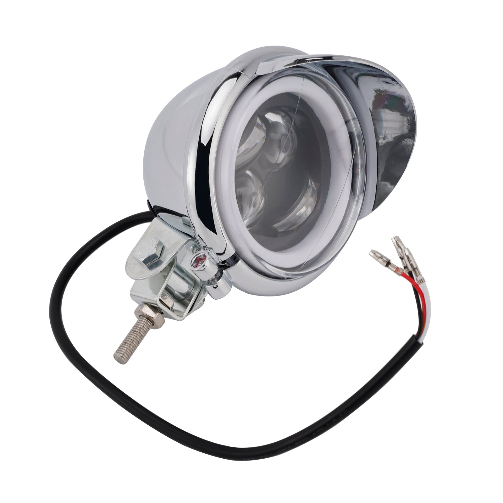 Racer Bobber Chopper Motorrad Beam Scheinwerfer Nebelscheinwerfer Custom Chrome #D62