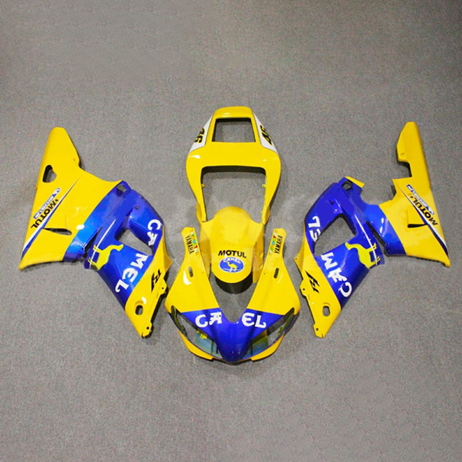 Amotopart 1998-1999 Yamaha YZF 1000 R1 Kit de carenado azul y amarillo