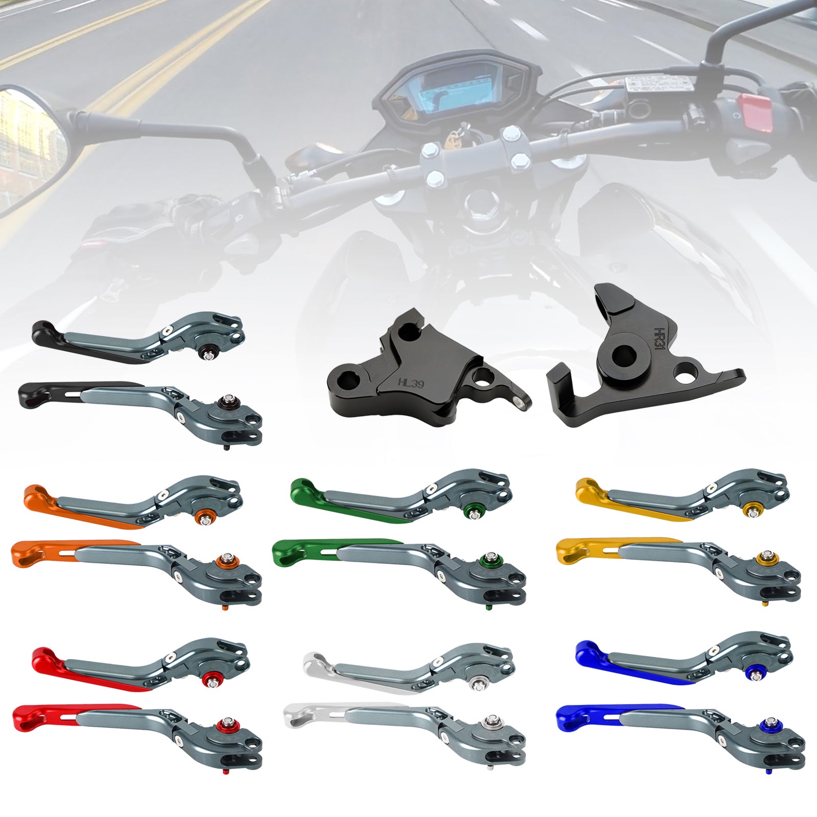 Spirit ZenPak Verstellbare Bremshebel Für CFMOTO 450 Modelle – Klappbar, CNC-Aluminium, Blau