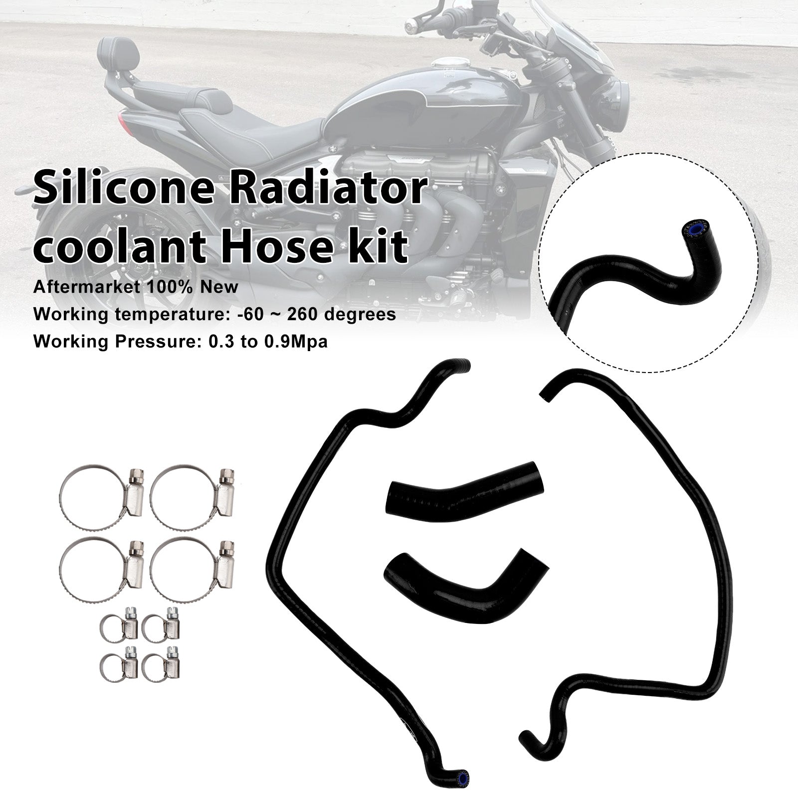 2019-2024 Rocket 3 Silicone Radiator coolant Hose kit