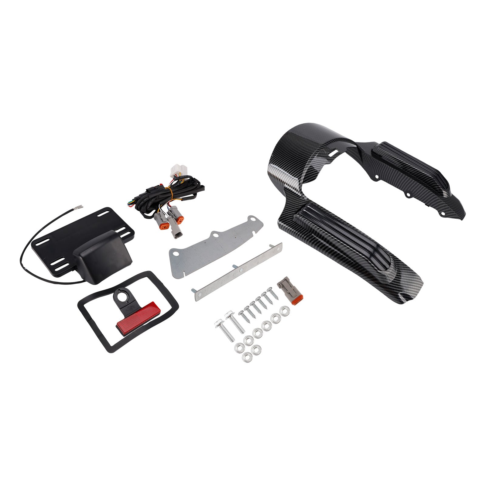 Passend für 2014 Touring Road King FLHR Street Glide Heckfender mit LED-Beleuchtung