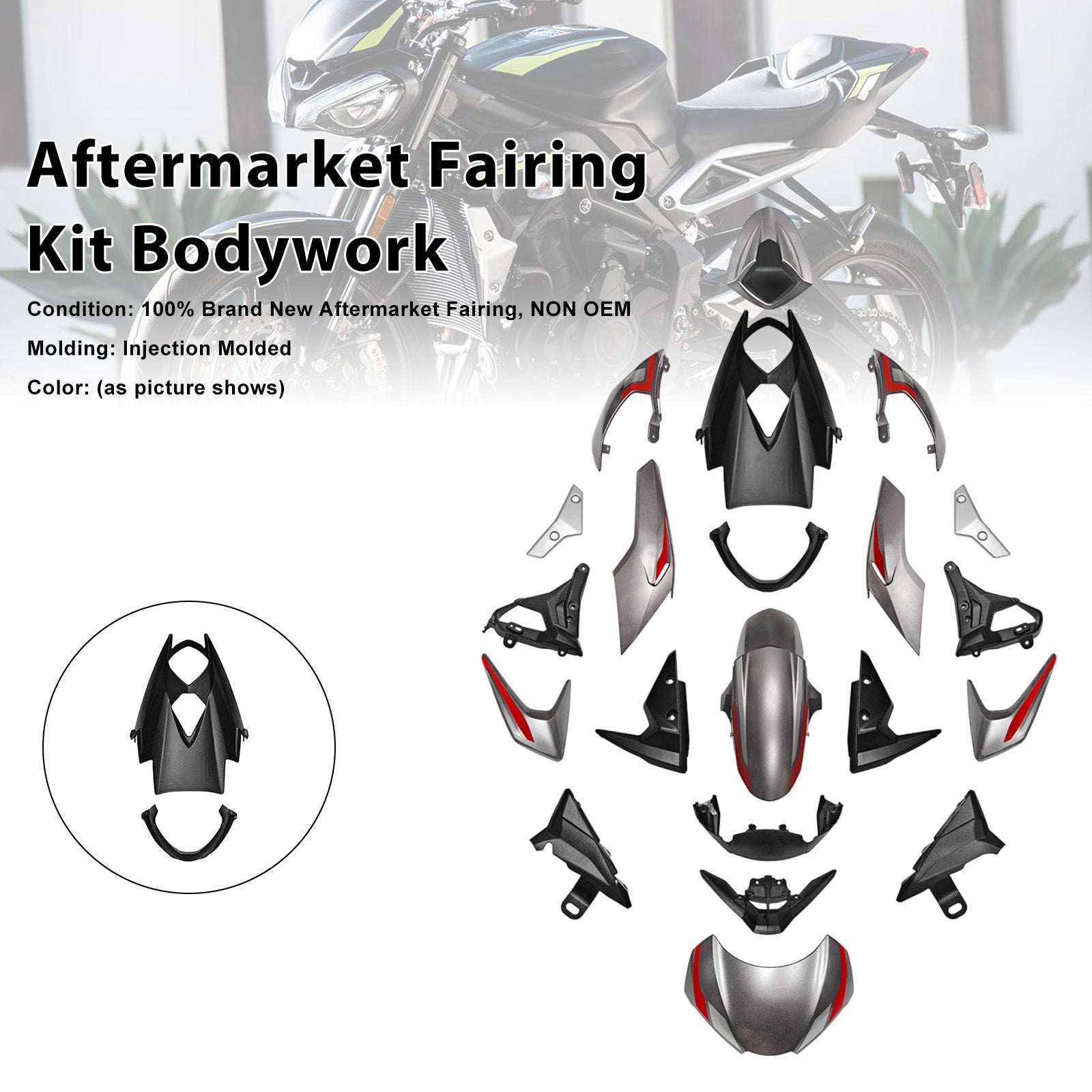 Amotopart 2020-2022 Collection de kits de carénage Triumph Street Triple 765 R/RS