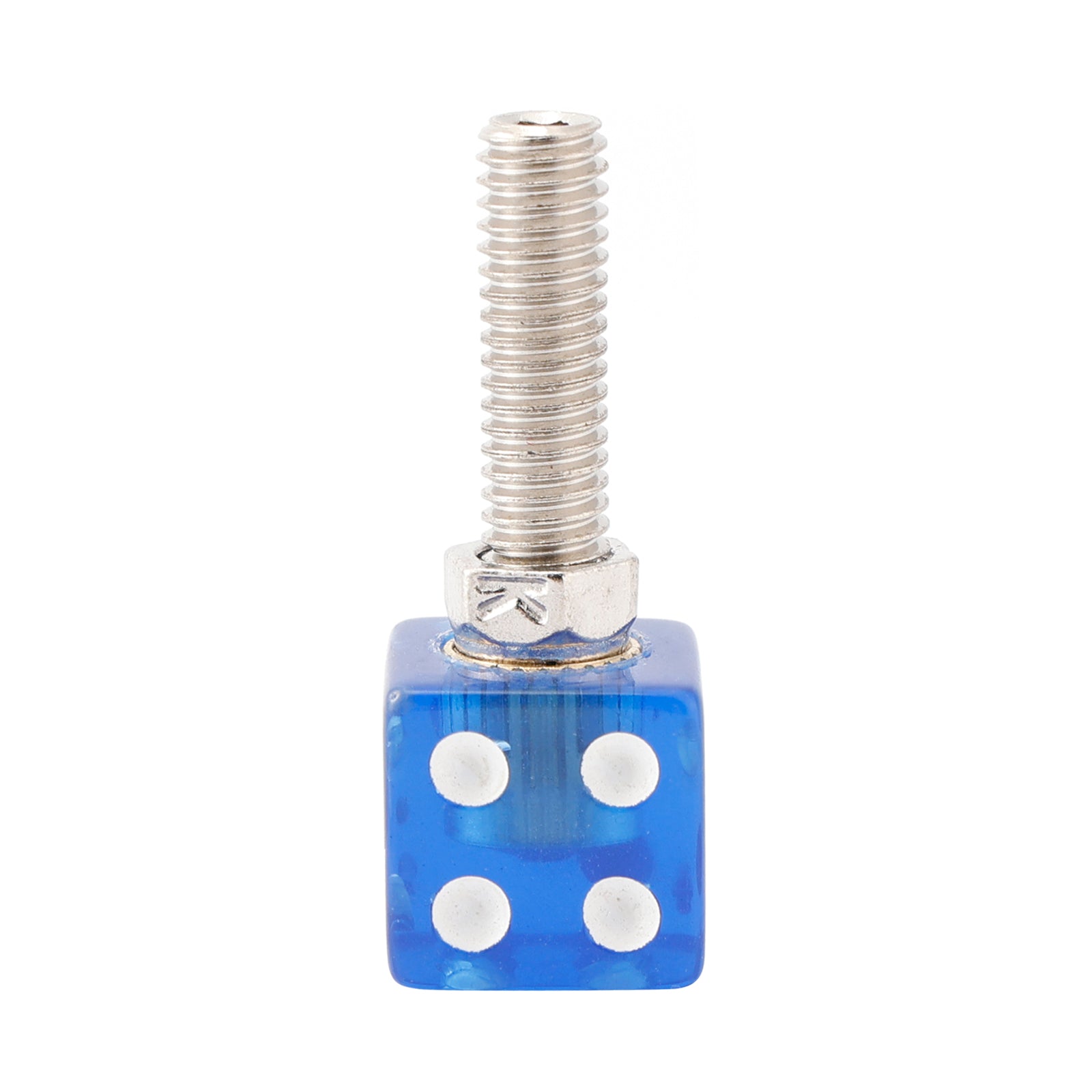 X4 M6 Plastic Custom Head Dice License Plate Frame Screws Bolts Hardware Blue