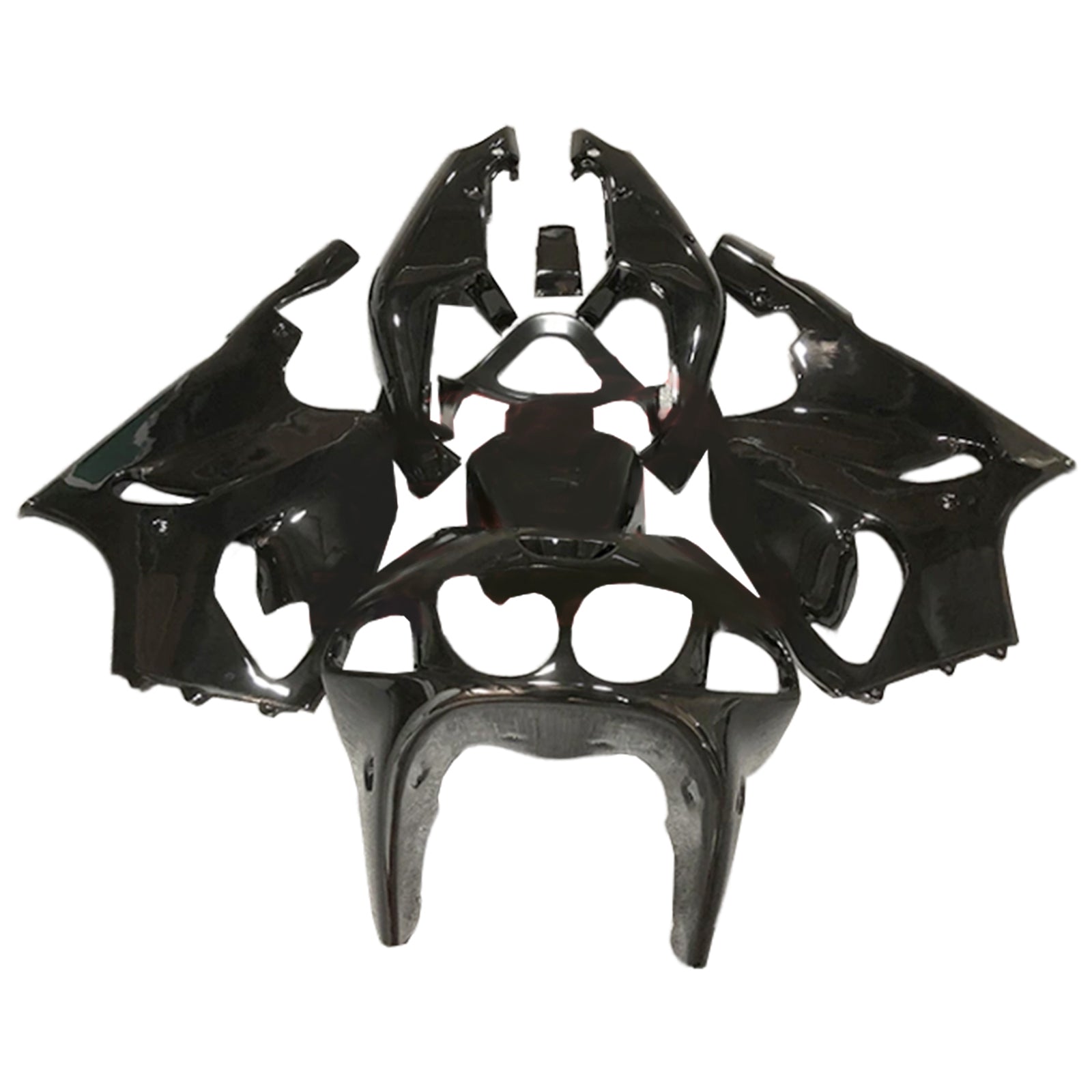 Amotopart Verkleidungssatz für Kawasaki ZX7R, 1996–2003, Schwarz