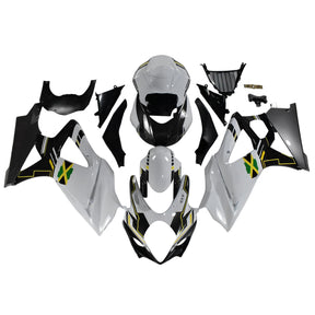 Amotopart 2007-2008 K7 GSXR1000 Suzuki White&Black Fairing Kit