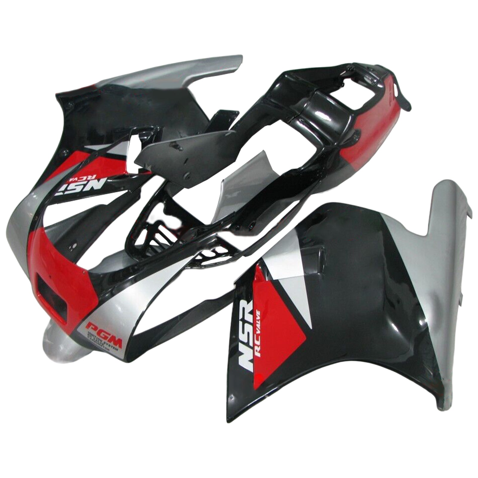 Amotopart Honda NSR250R 1988-1989 Black&Red Fairing Kit