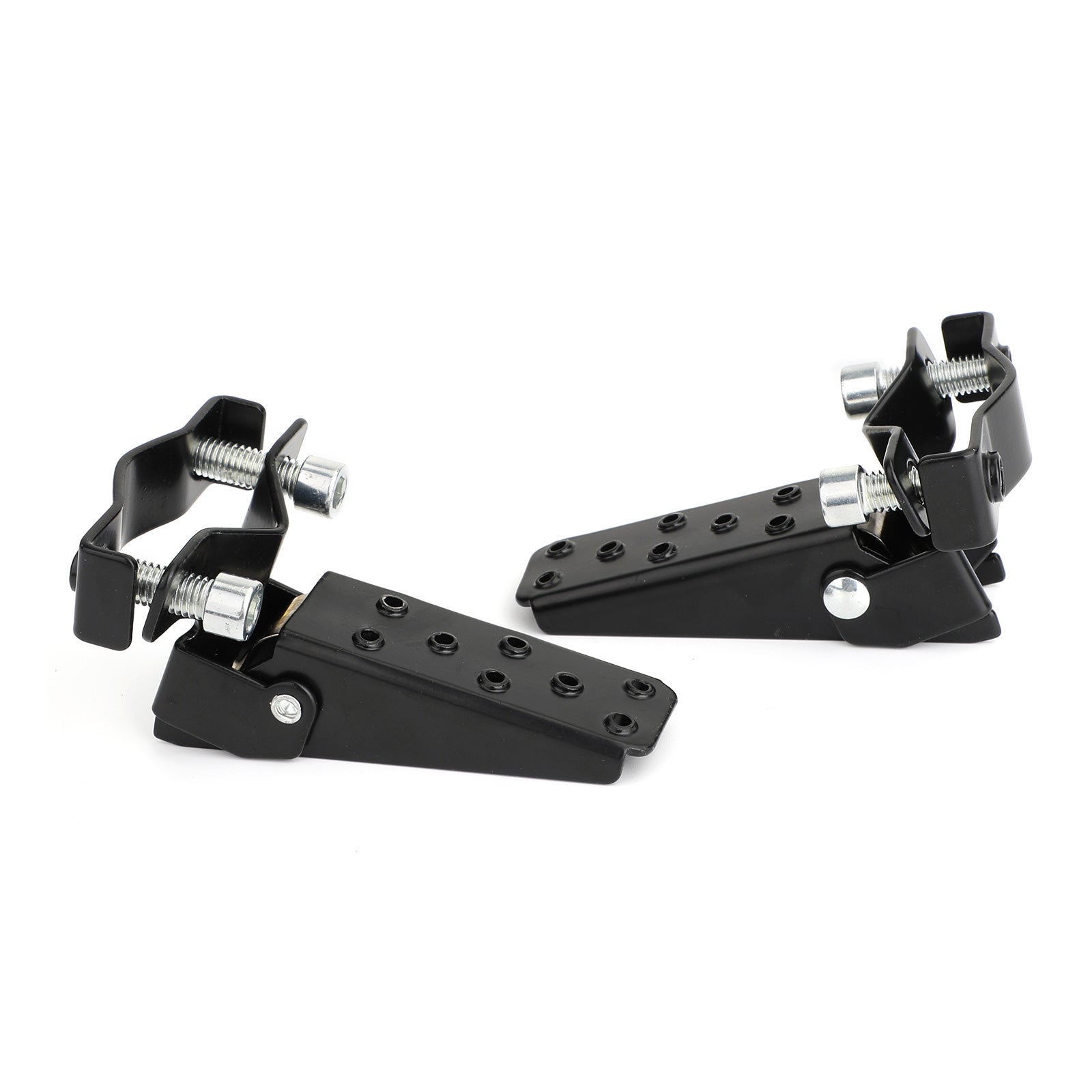 Universal Motorrad Beifahrer Fußrastenanlage Hinten Pedal Fußstütze 25-28mm Schwarz