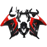 Amotopart Kawasaki EX300/Ninja300 2013-2023 Red&Black Style1 Fairing Kit