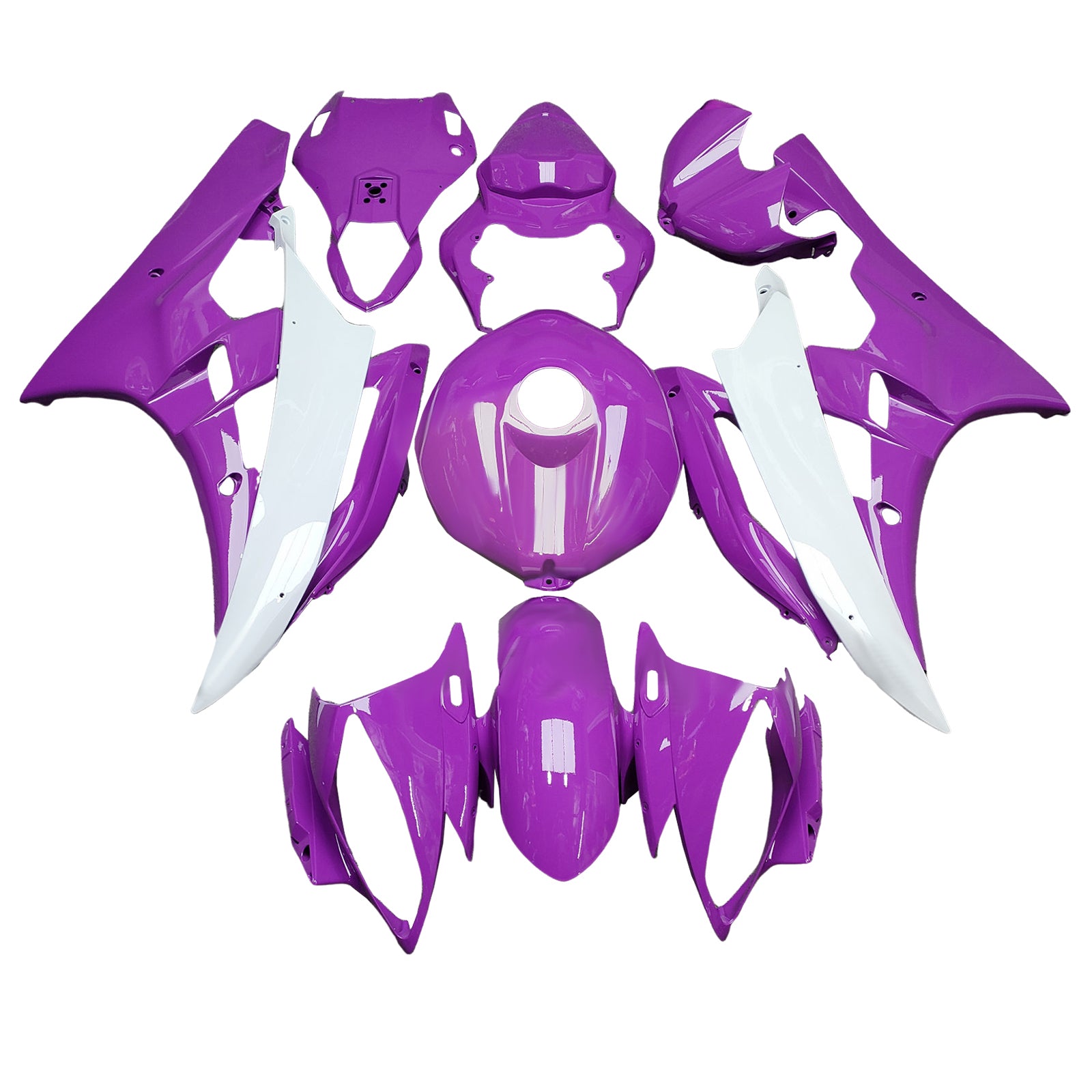 Amotopart 2006-2007 Yamaha YZF-R6 Purple Fairing Kit