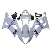 Amotopart 2003-2004 K3 GSXR1000 Suzuki White with Blue Logo Fairing Kit