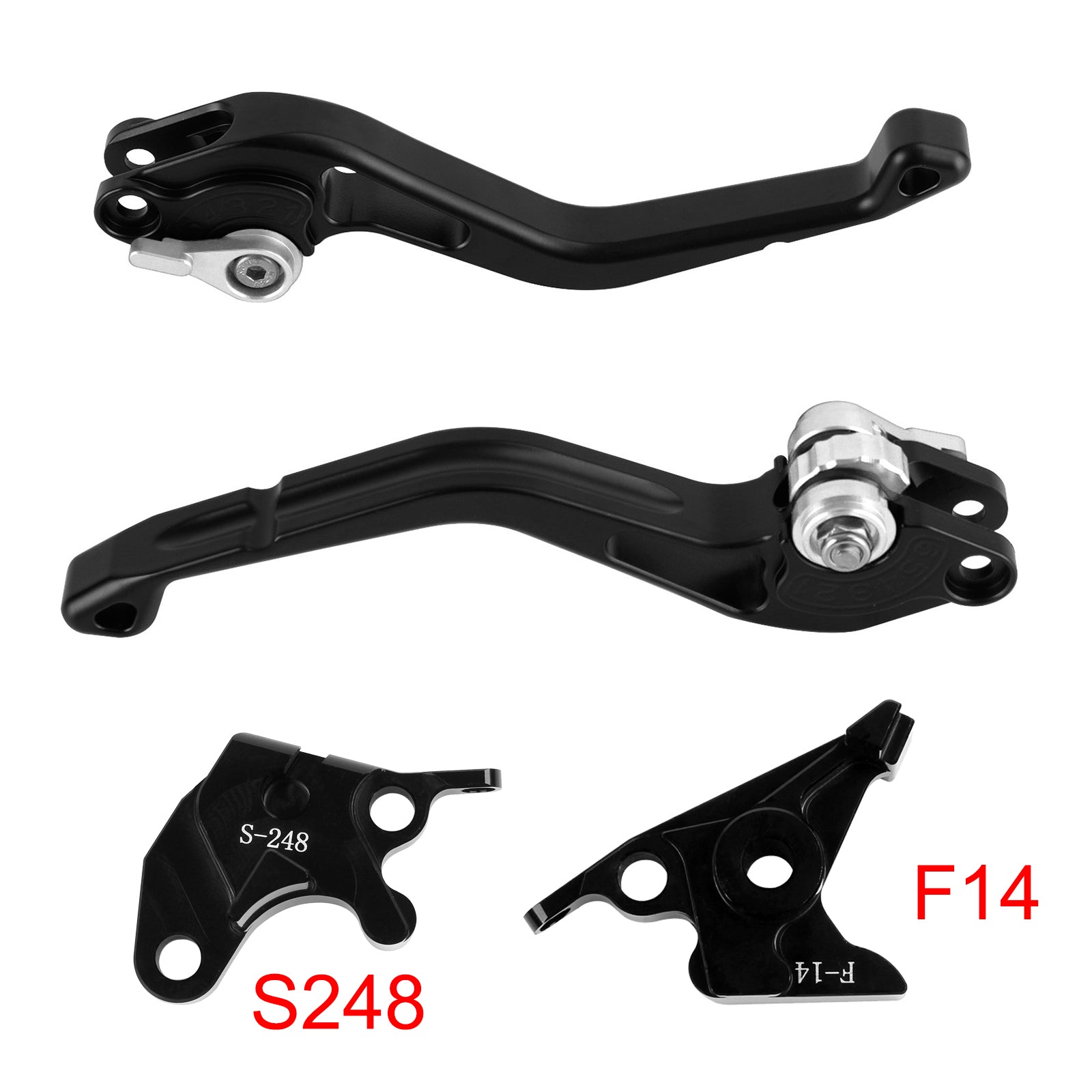 Suzuki GSXR600 750 DL650 GSR600 Silver NEW Short Clutch Brake Lever