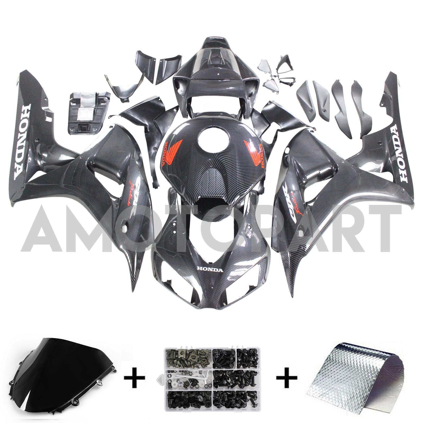 AMOTOPART 2006-2007 Honda CBR1000RR Coliber Black Fairing Kit