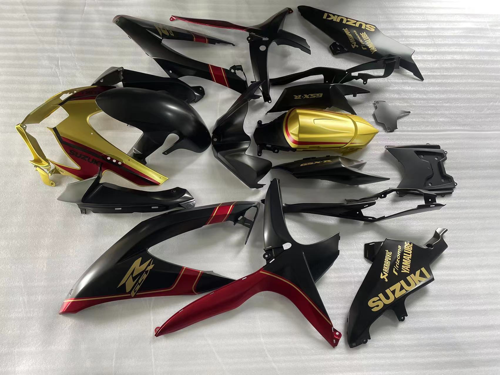 Amotopart 2008-2010 Suzuki GSXR600/750 Fairing Gold&Red Kit