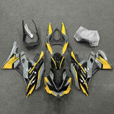 Amotopart 2019-2024 Ninja ZX-25R ZX-4R ZX-4RR Kawasaki Grey&Yellow Fairing Kit