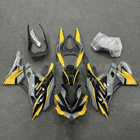 Amotopart 2019-2024 Ninja ZX-25R ZX-4R ZX-4RR Kawasaki Grey&Yellow Fairing Kit