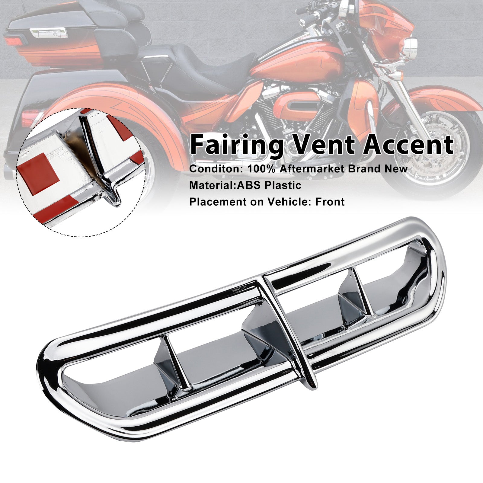 2014-2022 Touring Electra Street Trike Glide Ultra Fairing Vent Accent