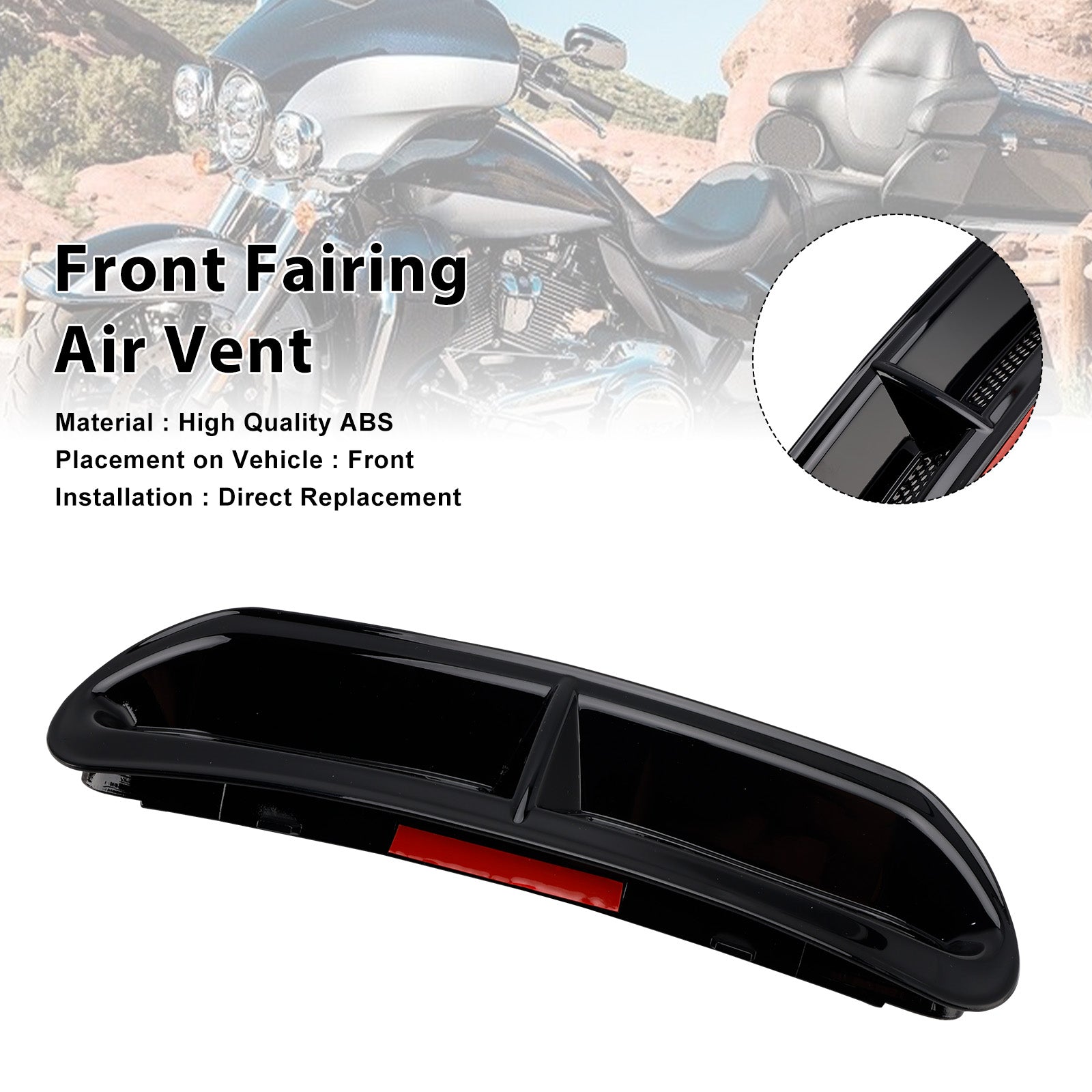 2014-2024 Touring Street Glide Electra Glide Air Vent Trim voorkuip