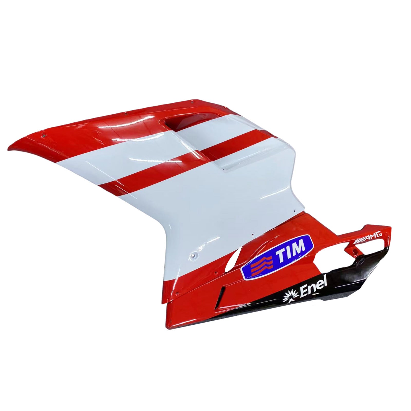 Amotopart All Years Ducati 1098 1198 848 Glossy Red White Fairing Kit