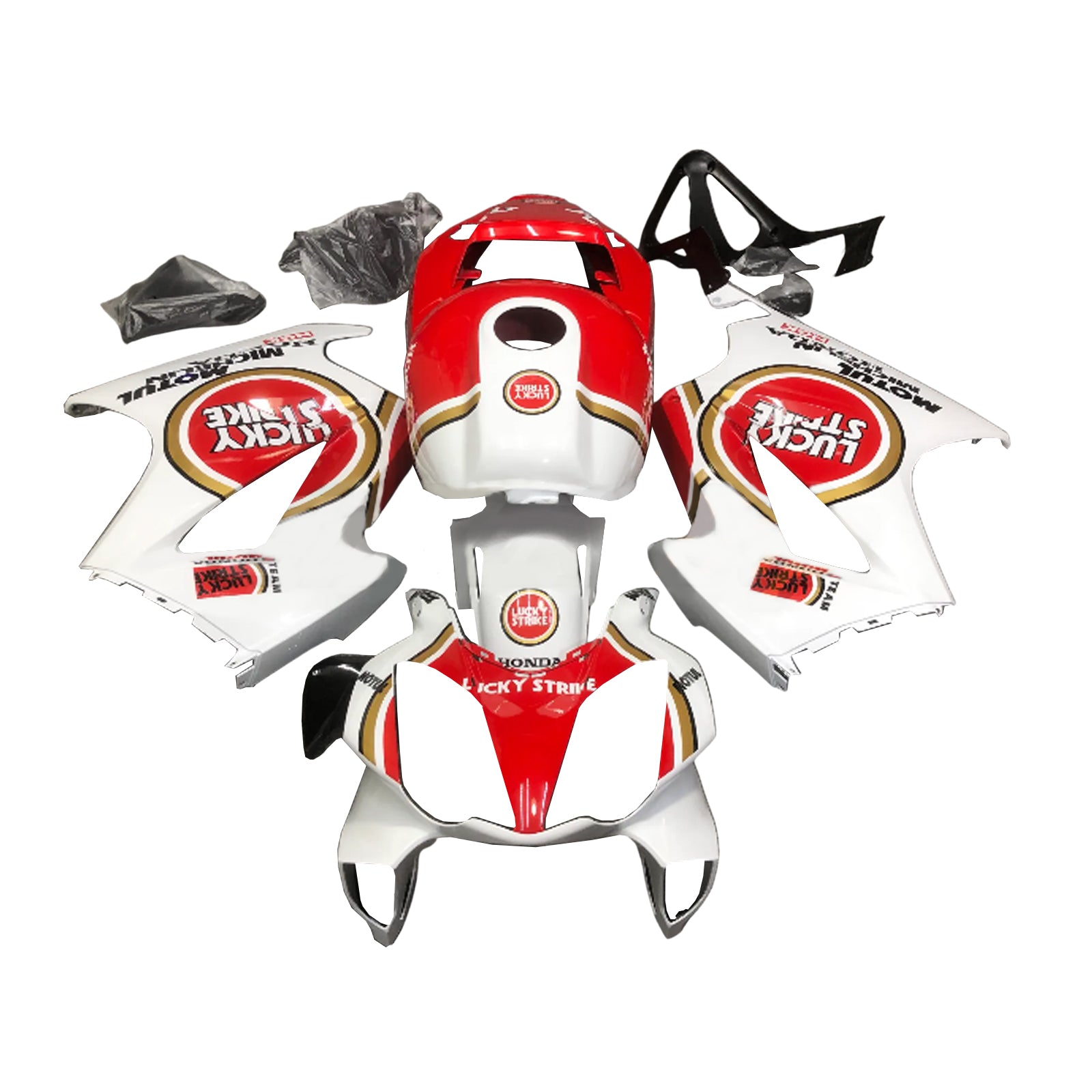 Amotopart Verkleidungssatz für Honda VFR800, 2002–2013, Weiß/Rot