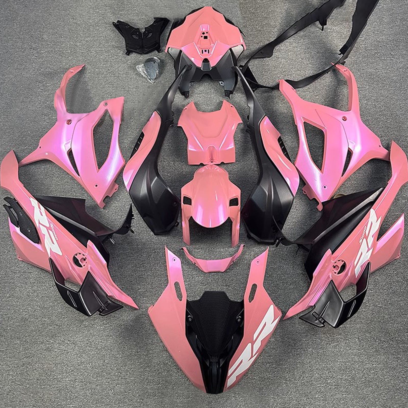 Amotopart 2023-2024 BMW S1000RR  Black Pink Fairing Kit