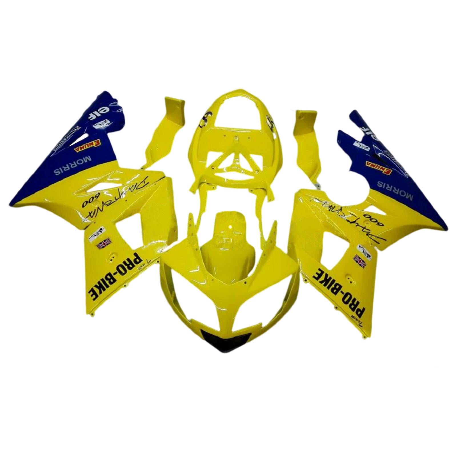 Amotopart 2002-2005 Triumph Daytona 600 650 Yellow&Blue Fairing Kit