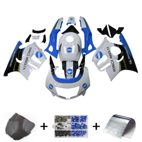 Amotopart 1997-1998 Honda CBR600 F3 White Black Blue Fairing Kit