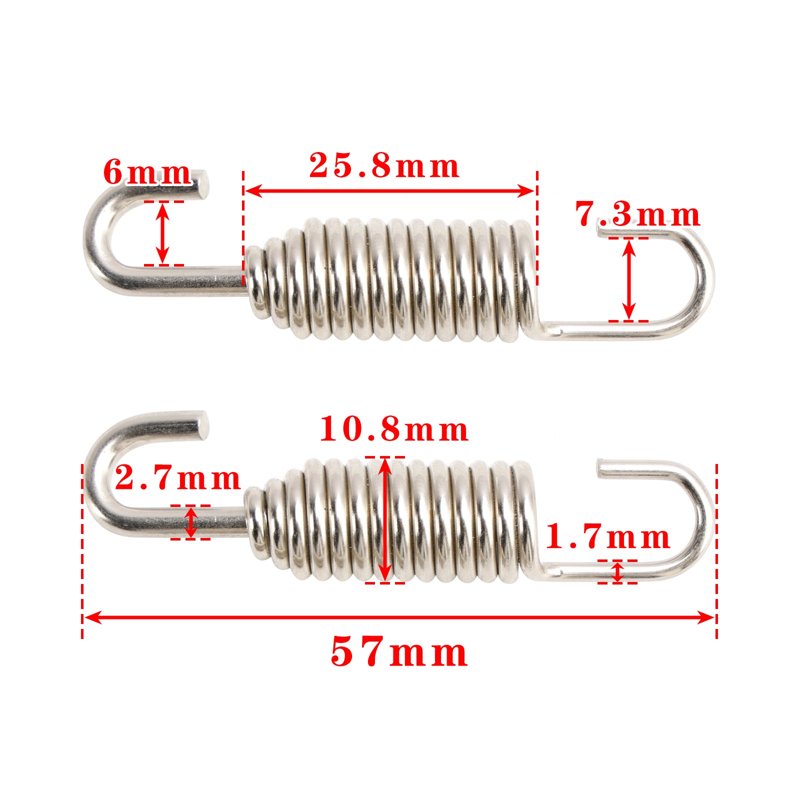 10X Exhaust Spring Set 57MM Turnable For Husqvarna / Gas Gas 250-300cc 2 Stroke