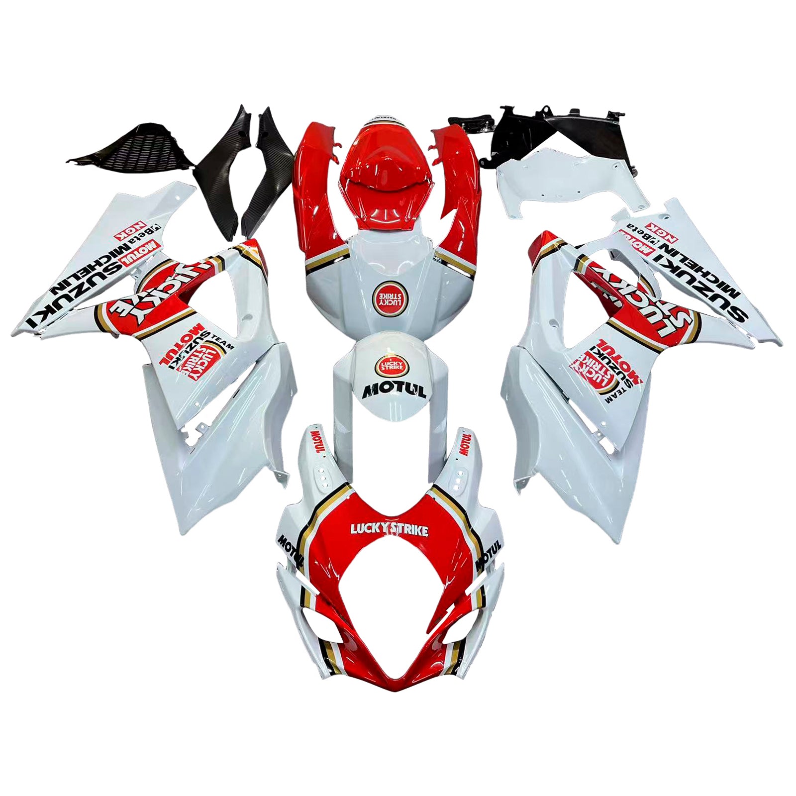 Amotopart 2007-2008 Suzuki GSXR1000 Red White Black Fairing Kit