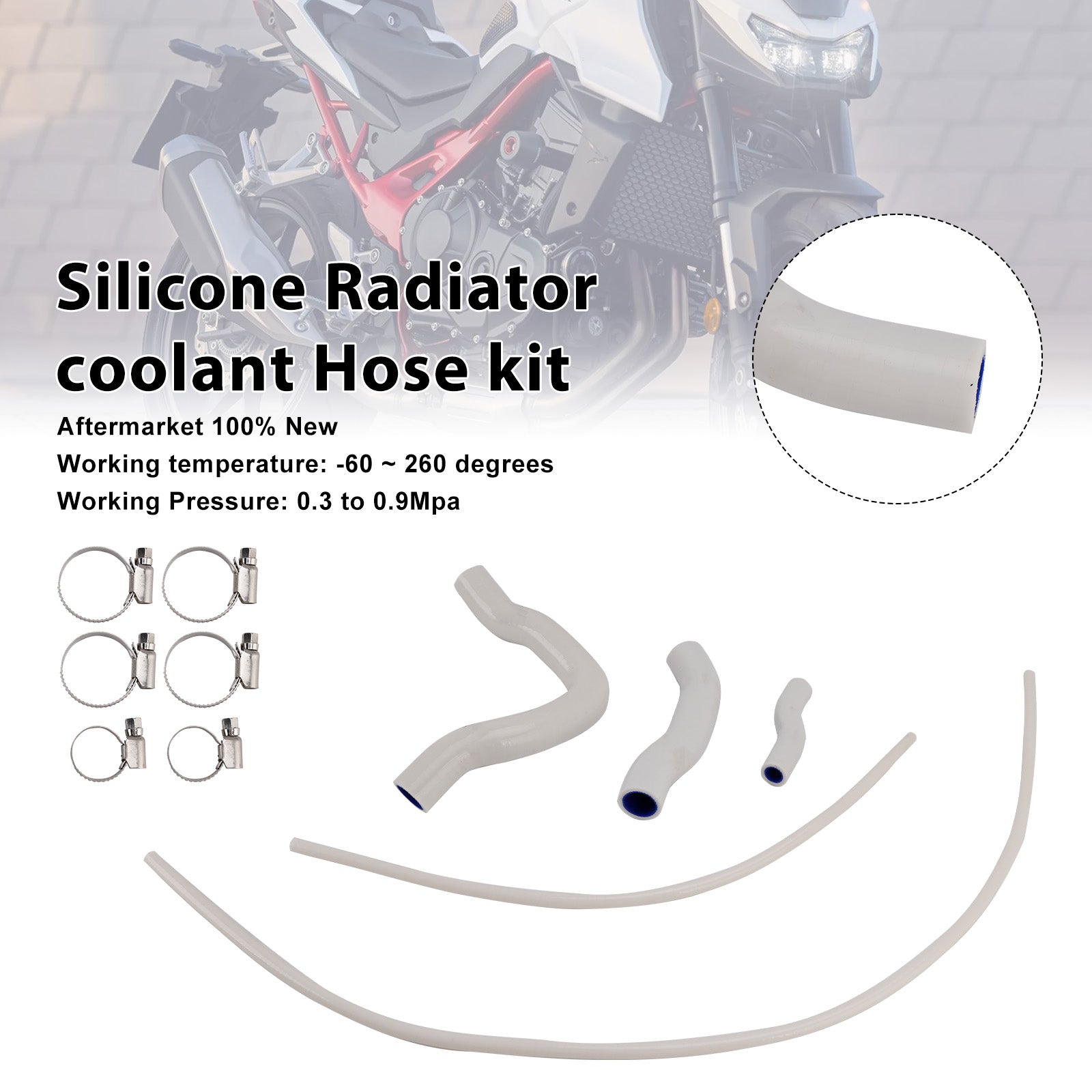 23-25 Honda CB750 Hornet XL750 Transalp Silicone Radiator coolant Hose