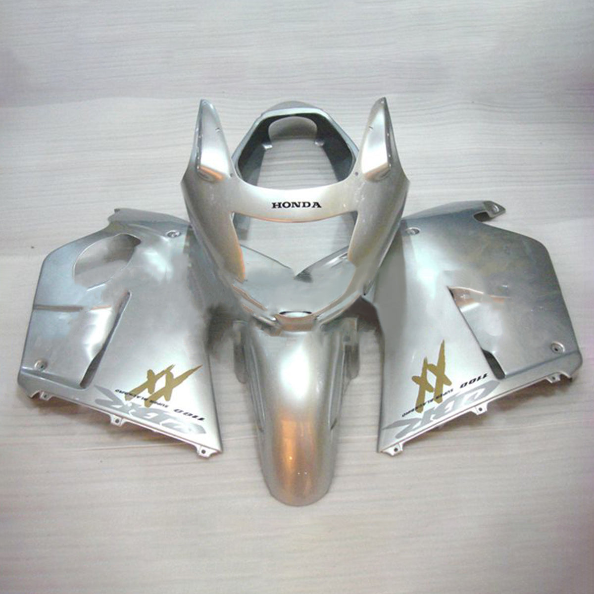Amotopart 1996-2007 CBR1100XX SuperBlackBird Honda Silver Fairing Kit
