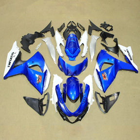 Amotopart 2009-2016 K9 GSXR1000 Suzuki Blue&White Style3 Fairing Kit