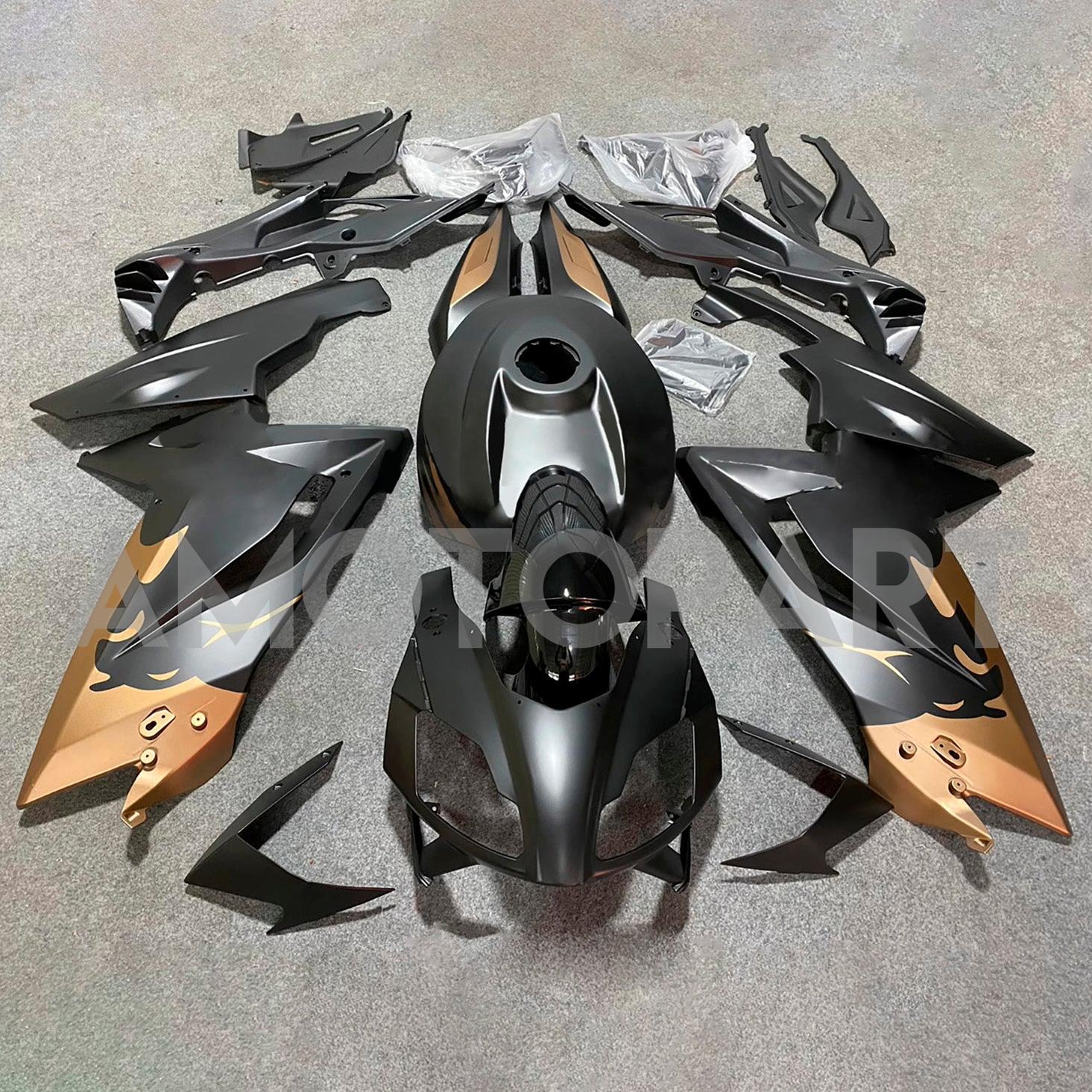 Amotopart 2006-2011 Aprilia RS125 Matte Black Gold Fairing Kit