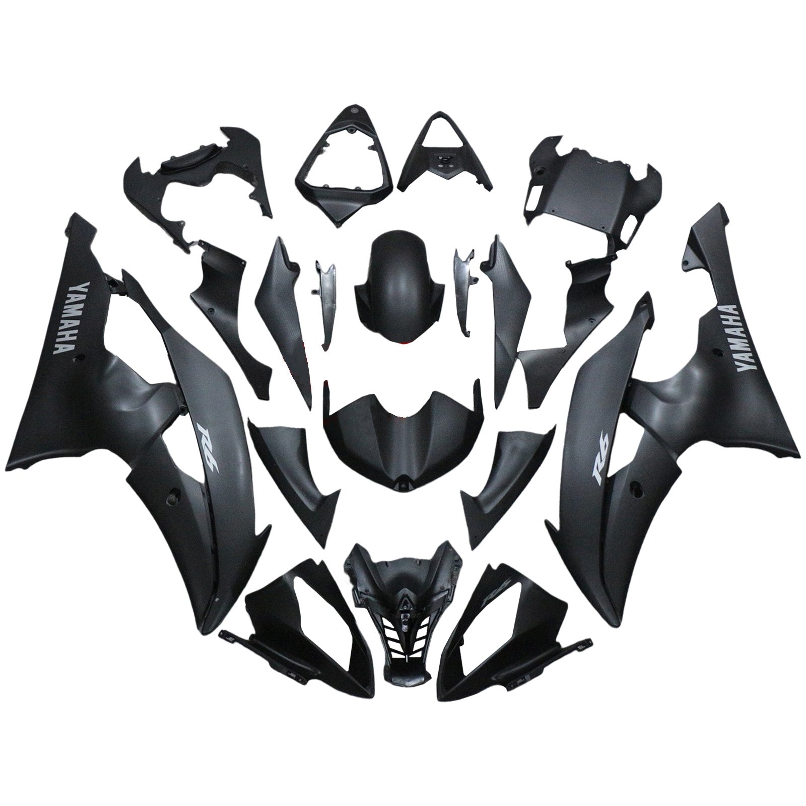 Amotopart 2008-2016 Yamaha YZF 600 R6 Black Style2 Fairing Kit